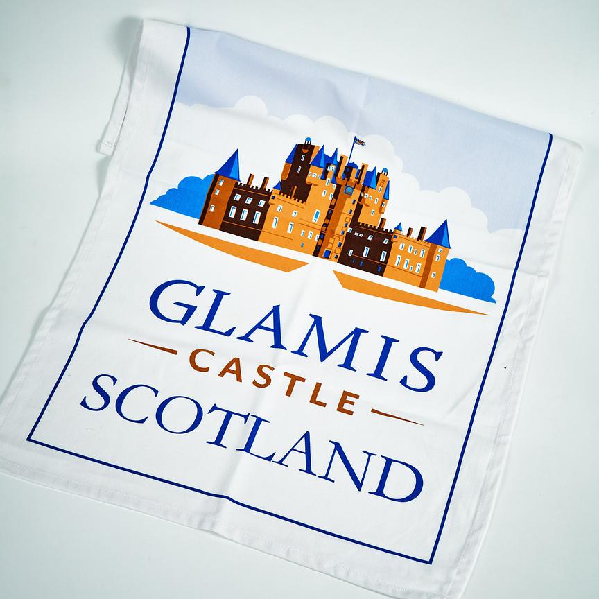 Glamis Castle cotton tea towel Glamis Castle Gift Shop